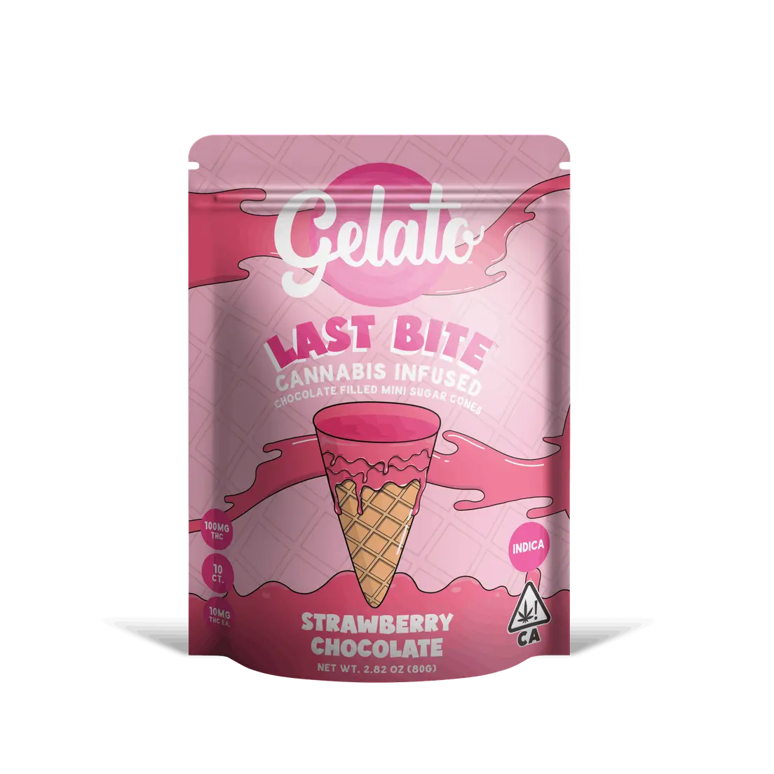 Gelato - 100mg Last Bite Cones (Strawberry Chocolate)