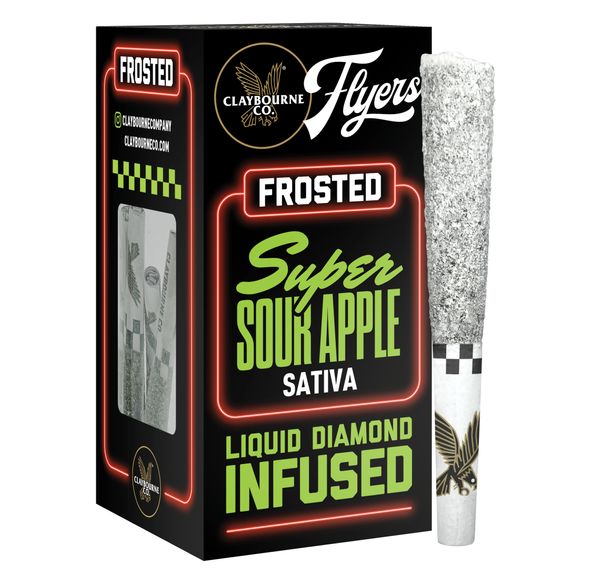 Claybourne Co. - Frosted Flyers - (x5) .5g Infused Prerolls - 2.5g - Super Sour Apple