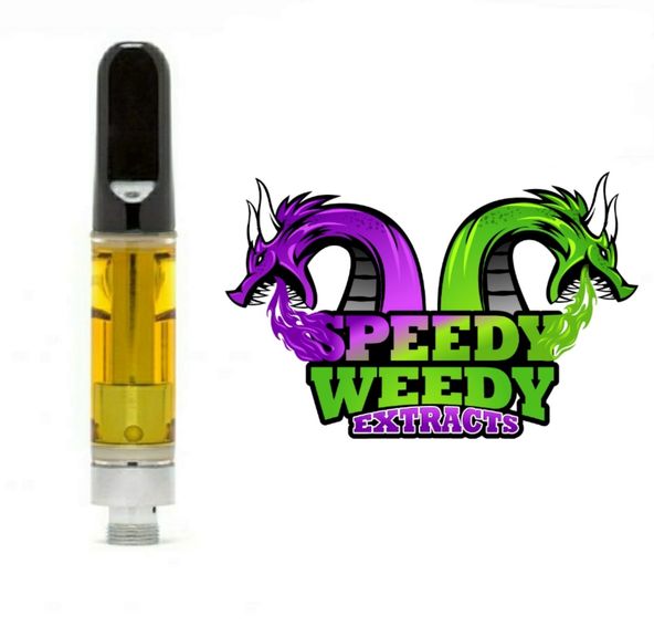 1. Speedy Weedy 1g THC Vape Cartridge - Blue Razz (H) 3/$60 Mix/Match