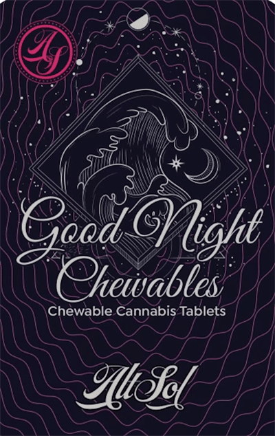 Alt Sol | Good Night: Chewable THC Tablet HD | Gelatti Mints | 55mg each | 10-Pack (550mg)