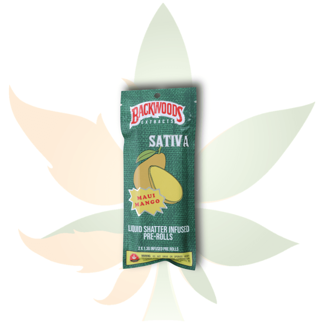 Backwoods Shatter Infused Pre Rolls (2 pack)- Maui Mango