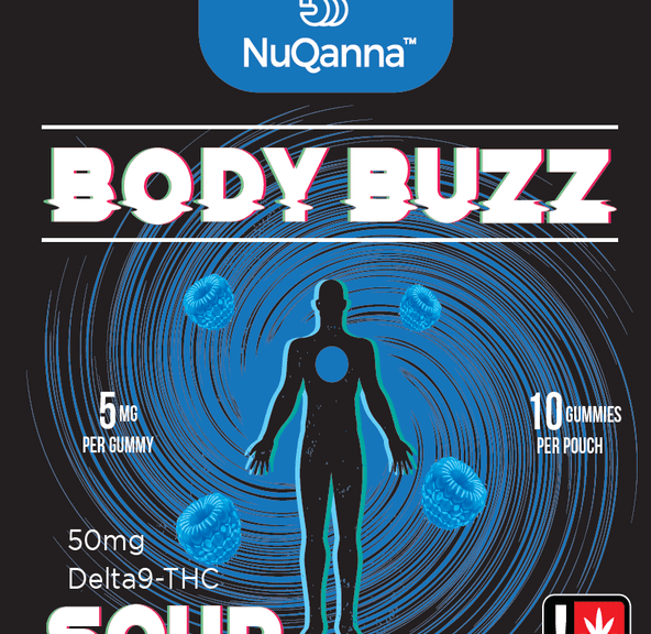 Body Buzz: Full Spectrum: 50mg : SOUR Blue Raspberry