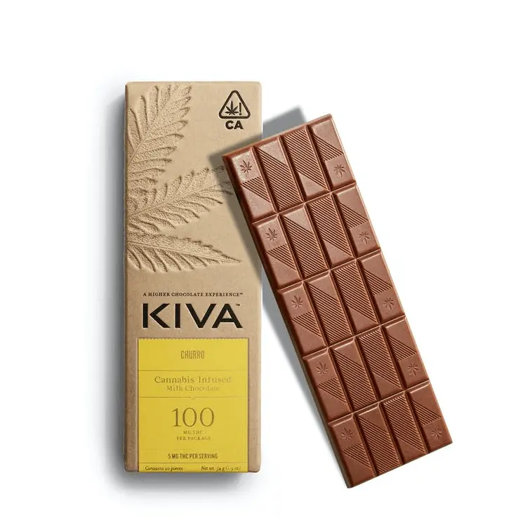 Kiva Confections - Churro 100mg Milk Chocolate Bar - 54 g