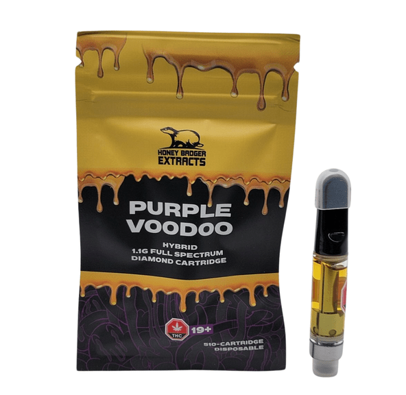 Purple Voodoo 1G Liquid Diamond Cartridge by Honey Badger