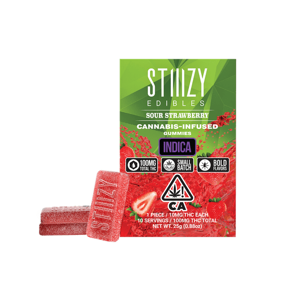 STIIIZY EDIBLES - 100MG SOUR STRAWBERRY