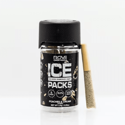 Ice Packs Rosin, Diamond, Hash Infused - 5pk - Peaches & Cream