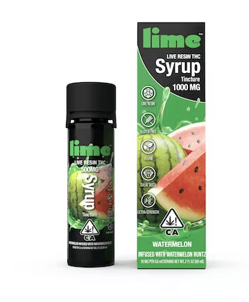 1000mg Live Resin THC Syrup Tincture | Watermelon