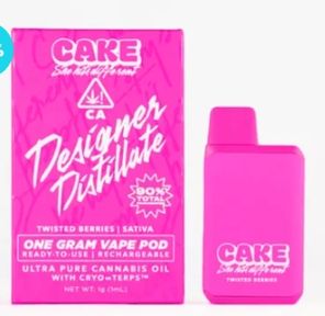 Cake -Twisted Berries Designer Distillate Disposable Vape 1.25g