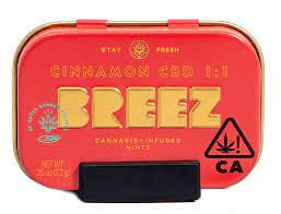 Breez Cinnamon Mints CBD 100mg 1:1