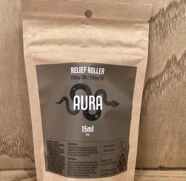Aura - 15ml Relief Roller 250mg CBD / 250mg THC