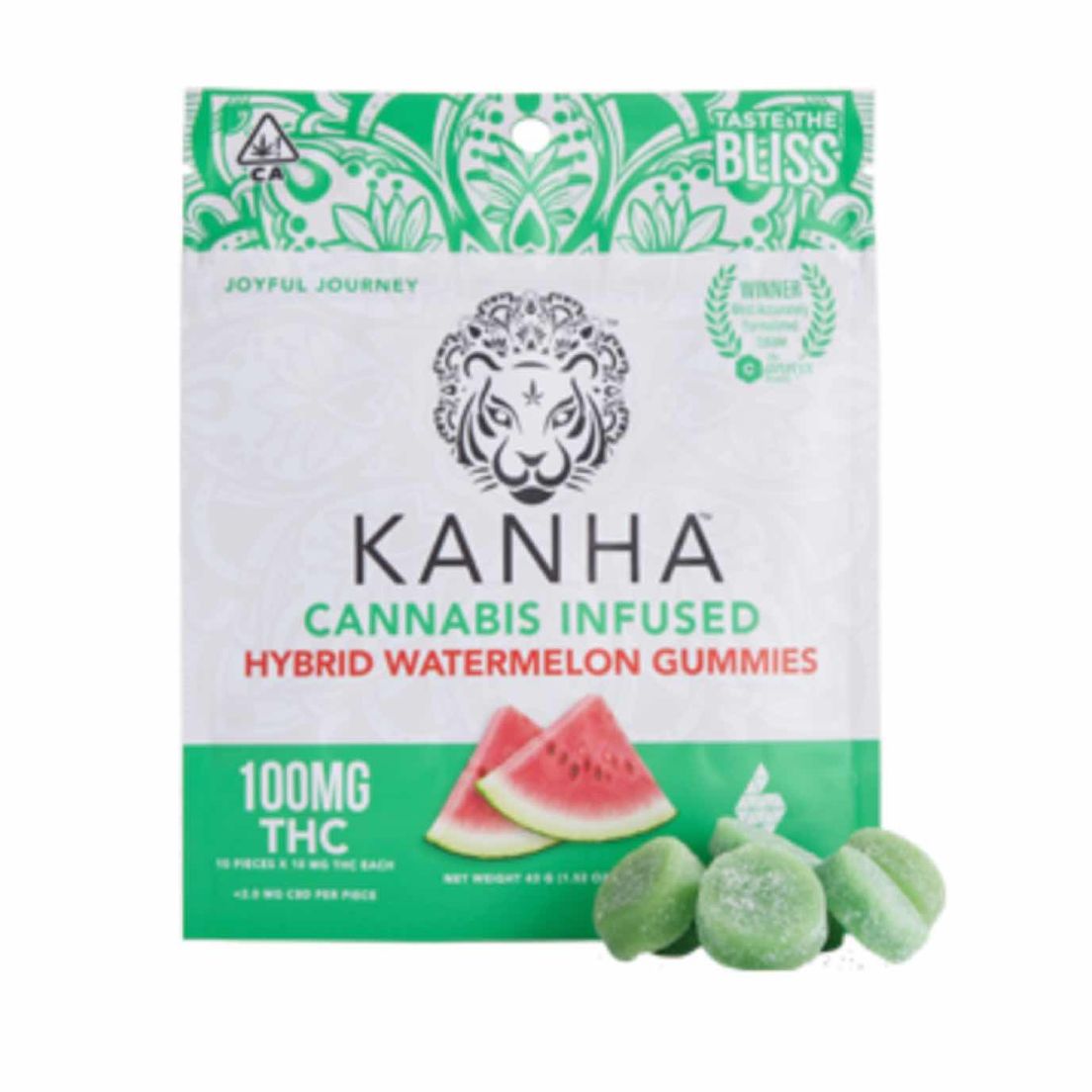 Kanha Hybrid Watermelon Gummies 100mg