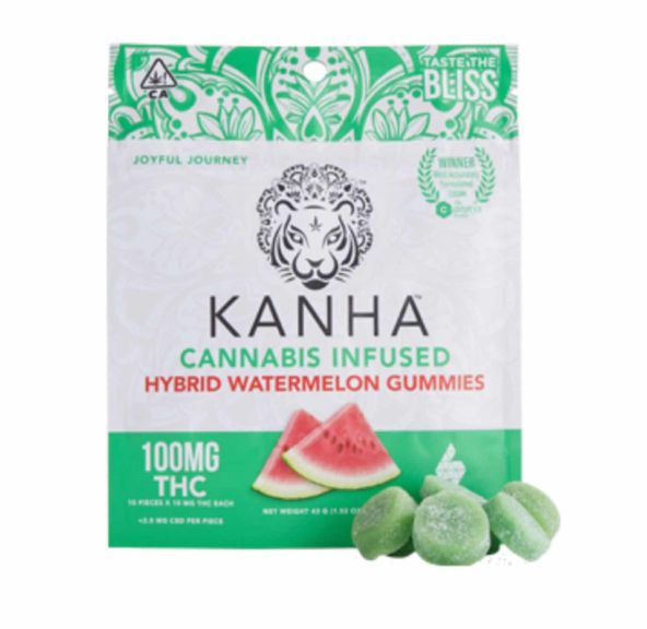 Kanha Hybrid Watermelon Gummies 100mg