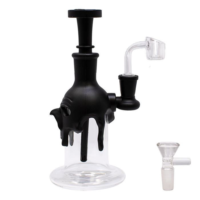 Black Woodpecker 8 Inches Silicone Bong and Dab Rigs