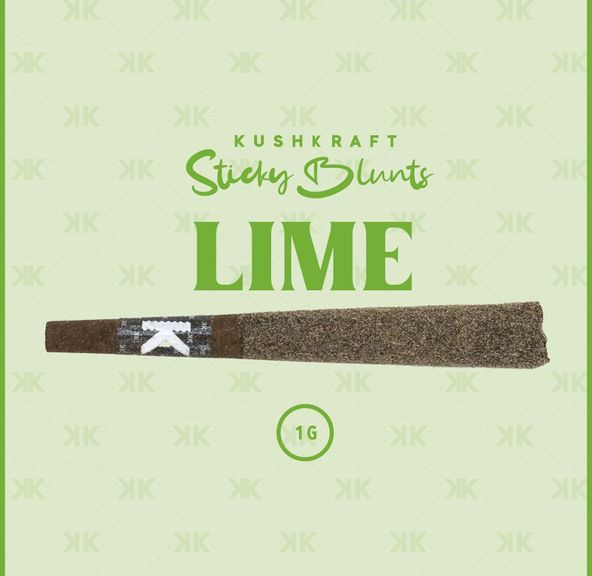 1 x 1g Shatter Infused Indica Blunt Lime by KushKraft