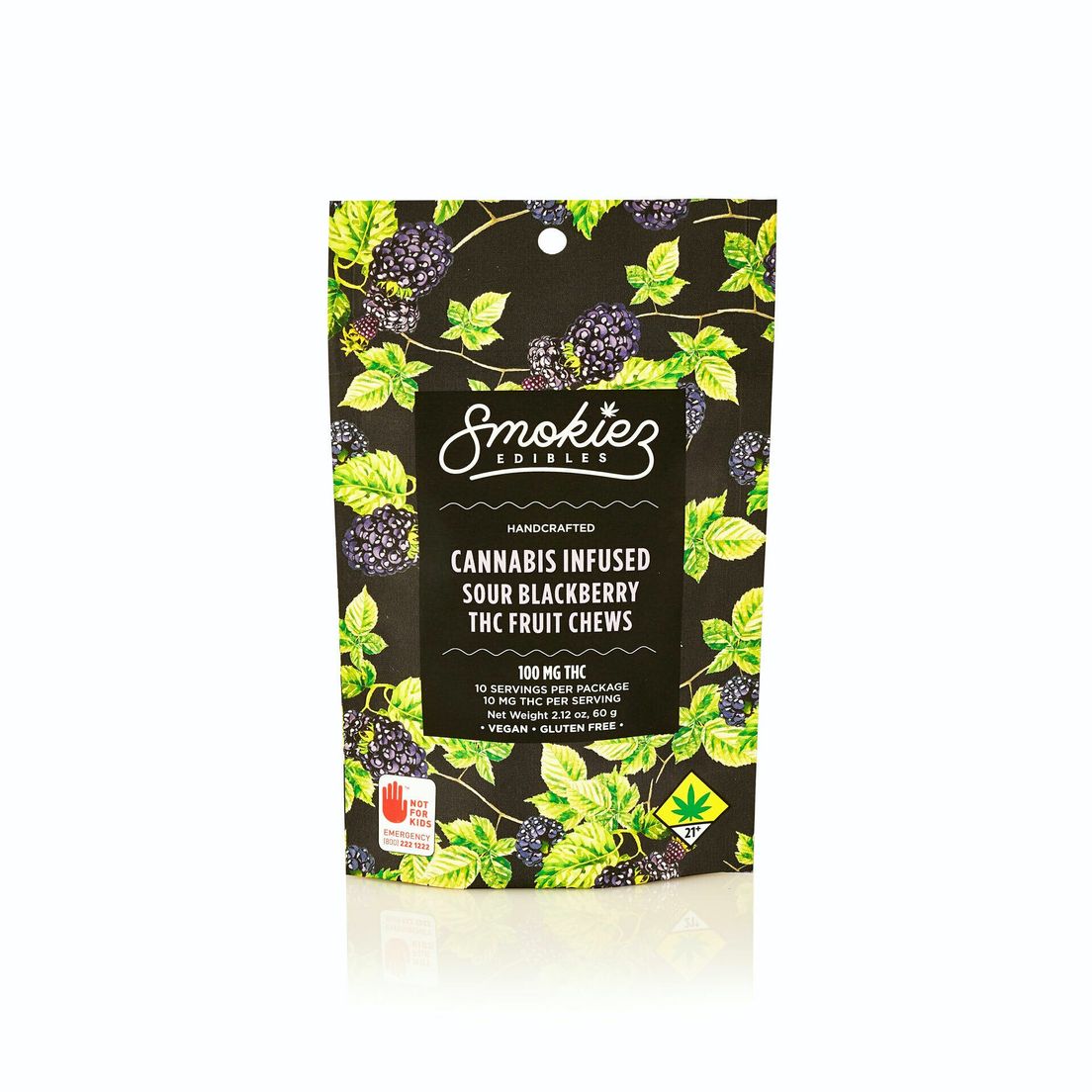 Sour Blackberry Fruit Chews, 100 mg