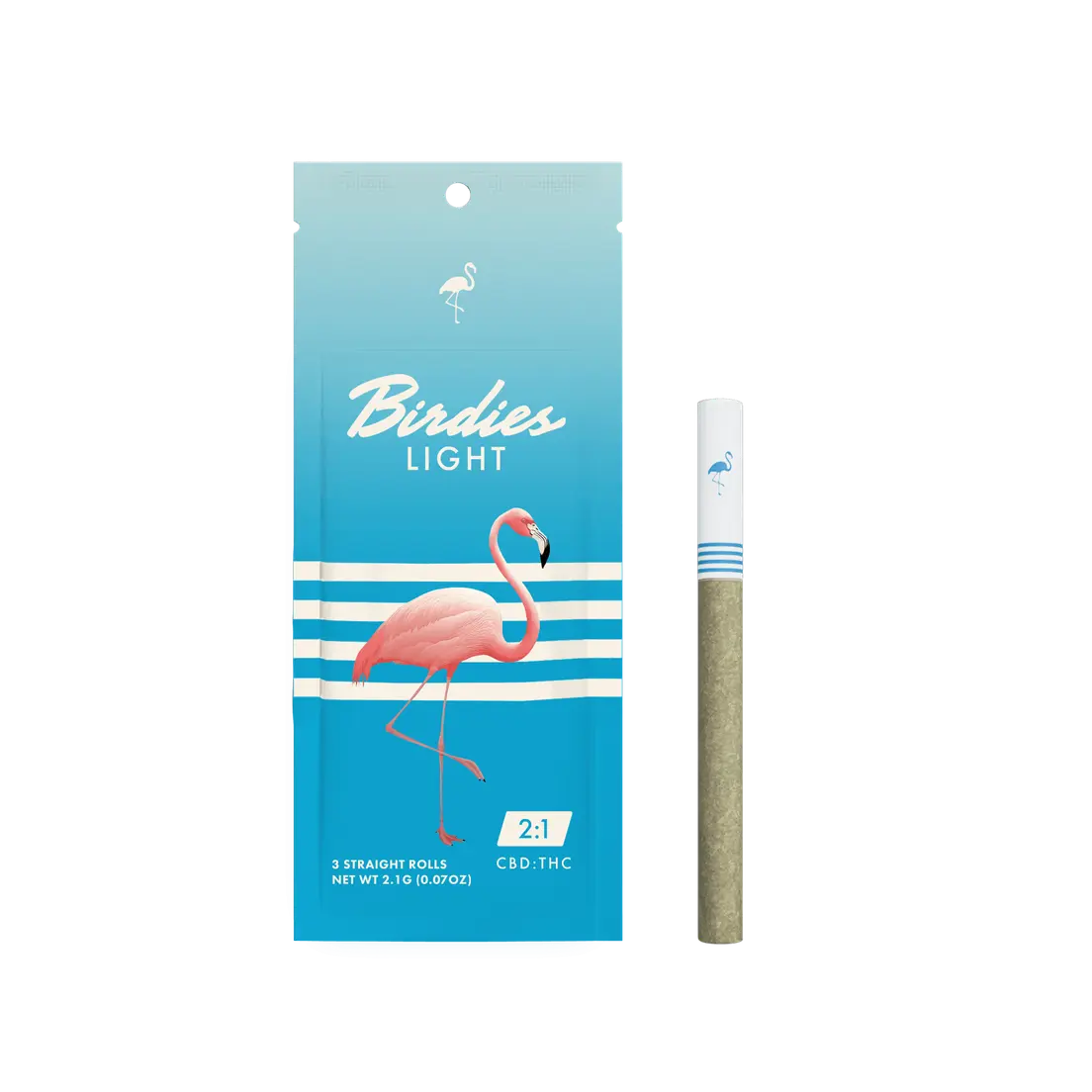 Birdies - Light 2:1 CBD - 3pk/2.1g Preroll Pack
