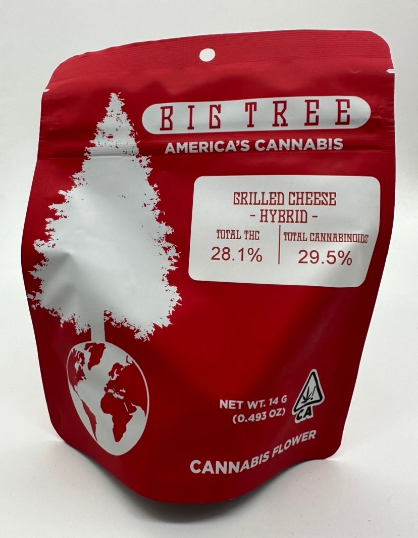 Grilled Cheese (hybrid) - 14g Flower (THC 28%) by Big Tree **Buy 2 for $90**