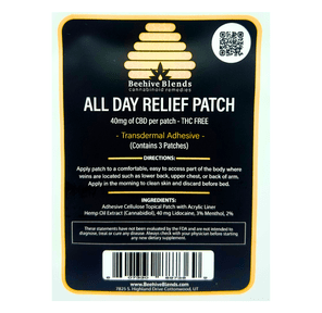 Beehive Blends - CBD ALL DAY RELIEF PATCH - 3 Pack