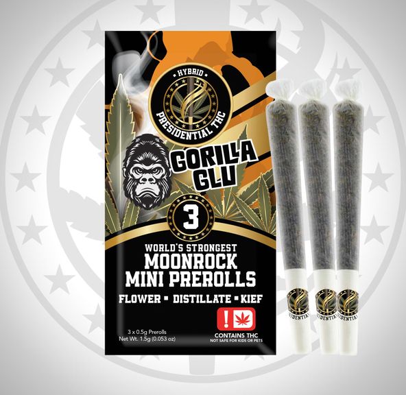 Presidential Moon Rock Mini Prerolls Hybrid 3pk (Gorilla Glue)