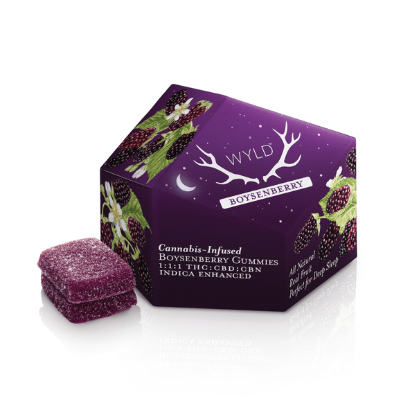 WYLD - 100mg Gummies - Boysenberry THC:CBD:CBN 1:1:1