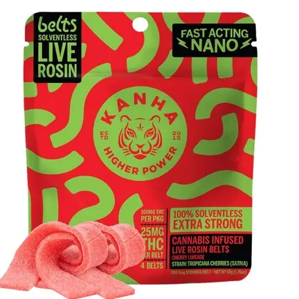 Kanha Solventless Rosin Sour Belts Cherry Limeade 100mg