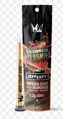 WEST COAST CURE WATERMELON ZLUSHIE 1.2G INFUSED JEFFERY PRE-ROLL HYBRID