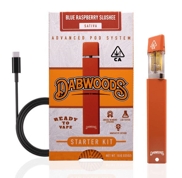 Dabwoods | AIO Vape | 1g | Starter Kit + Pod | Blue Raspberry Slushee