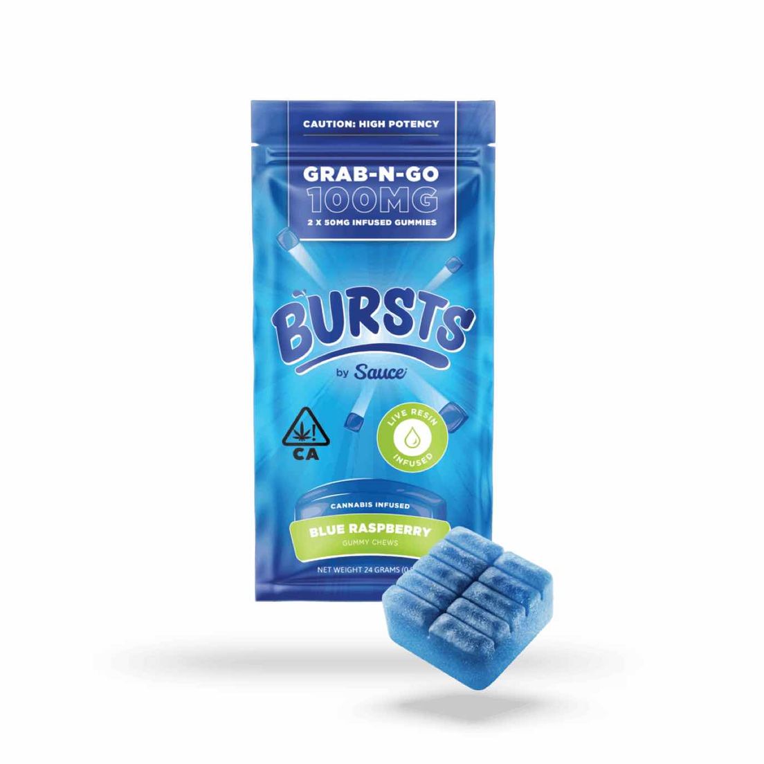 Bursts - THC Gummies (Blue Razz)
