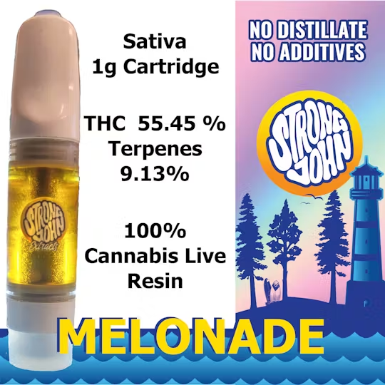 Strong John Extracts - Melonade Live Resin 510 Vape Cartridge 1g