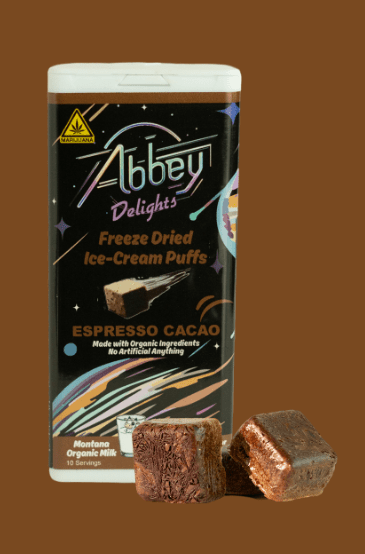 Abbey Delights Freeze Dried Ice Cream Puffs Espresso Cacao