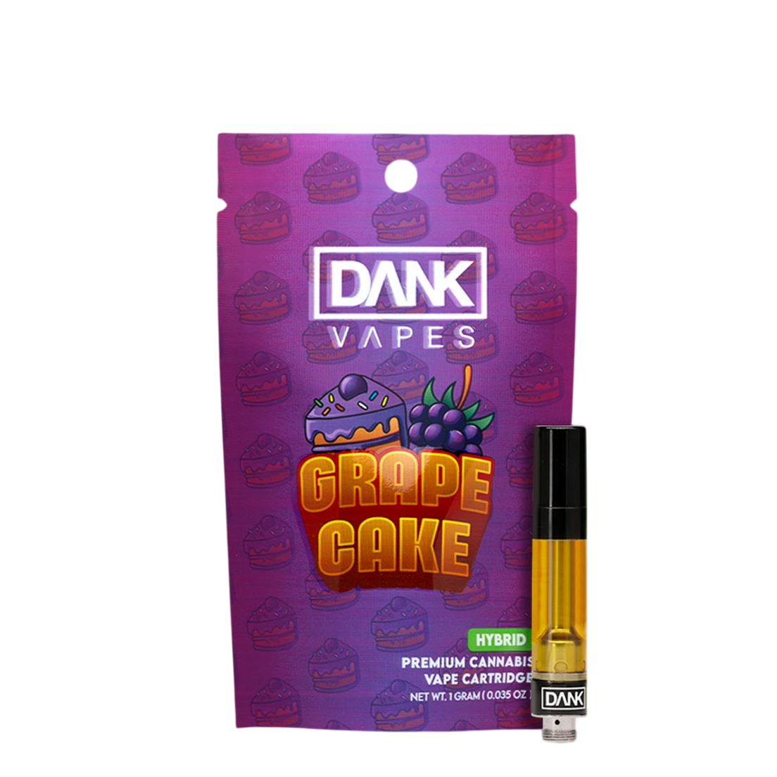 Dank | Vape Cart | 1g | Distillate | Grape Cake
