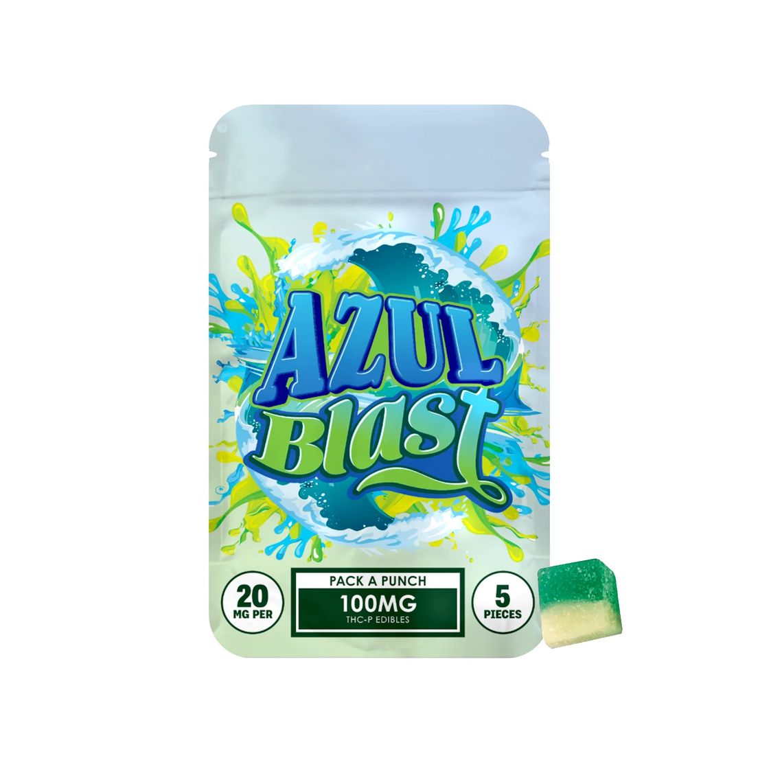 Hidden Hills Pack - A- Punch Edibles 5 PCS 100MG THCP - Azul Blast