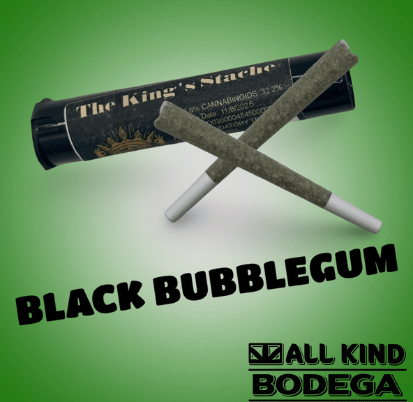 Black Bubblegum .5g Preroll 2 Pack (total weight 1g) (@thekingsstache)