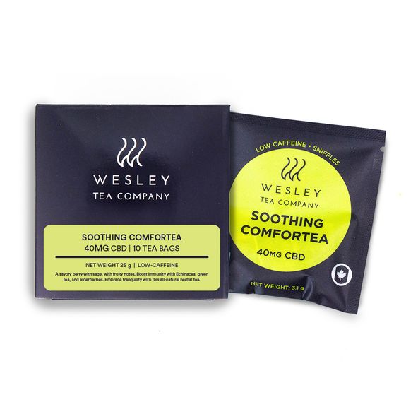 Soothing Comfortea 40mg CBD 10-pack | Wesley Tea