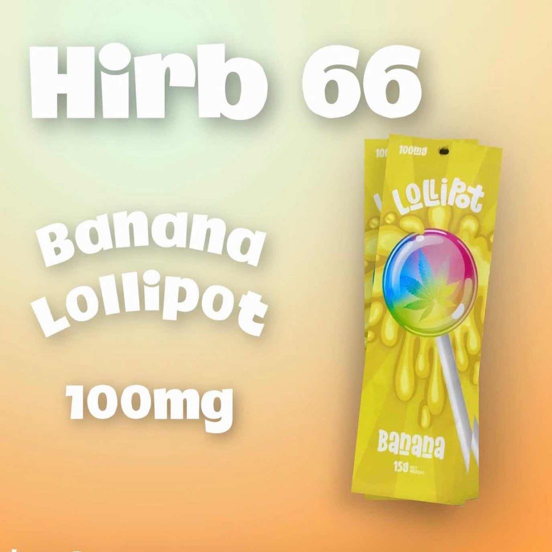 HIRB 100mg BANANA LOLLIPOT