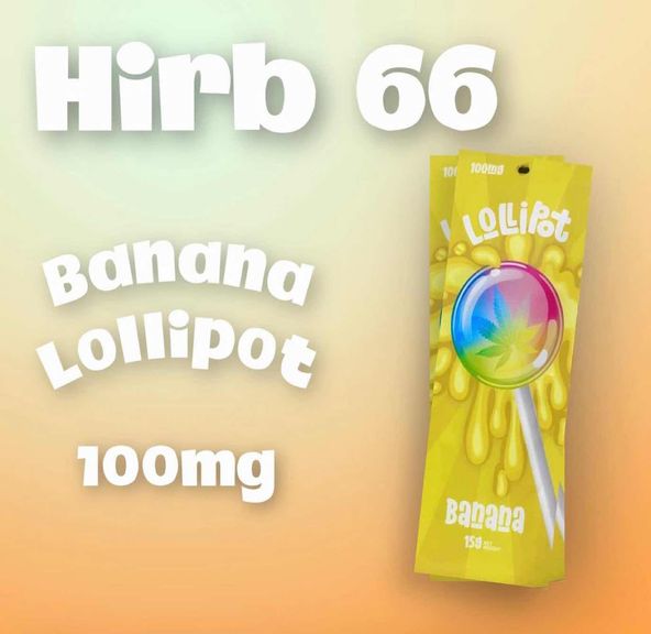 HIRB 100mg BANANA LOLLIPOT