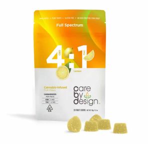 Care By Design Gummies Lemon 100mg CBD / 25mg THC 4:1
