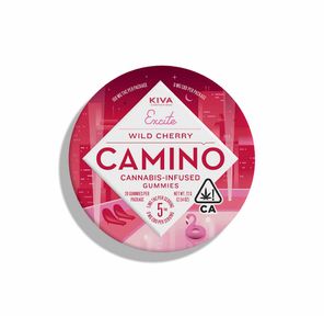 100mg Wild Cherry Gummies Tin - CAMINO by KIVA