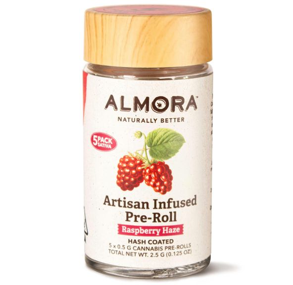 Almora - (x5) .5g Artisan Infused Prerolls - 2.5g - Raspberry Haze