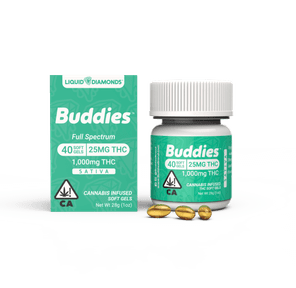 BUDDIES SOFT GEL LR - INDICA 25MG (40CT)