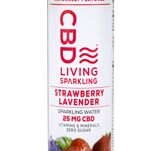 CBD Sparkling Water - Strawberry Lavender 25mg