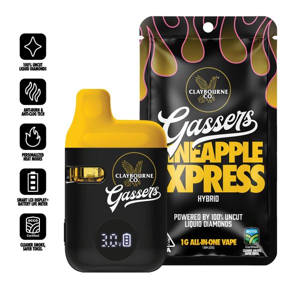 Claybourne Co. - Gassers Liquid Diamonds AIO - 1g - Pineapple Express