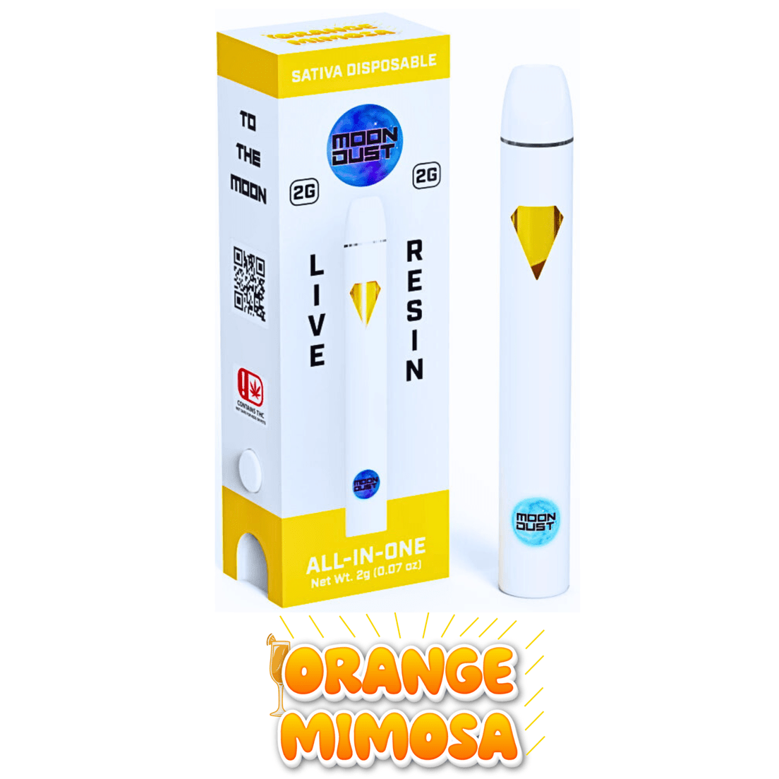 Moondust - 2G - LIVE RESIN DISPOSABLE - ORANGE MIMOSA - SATIVA