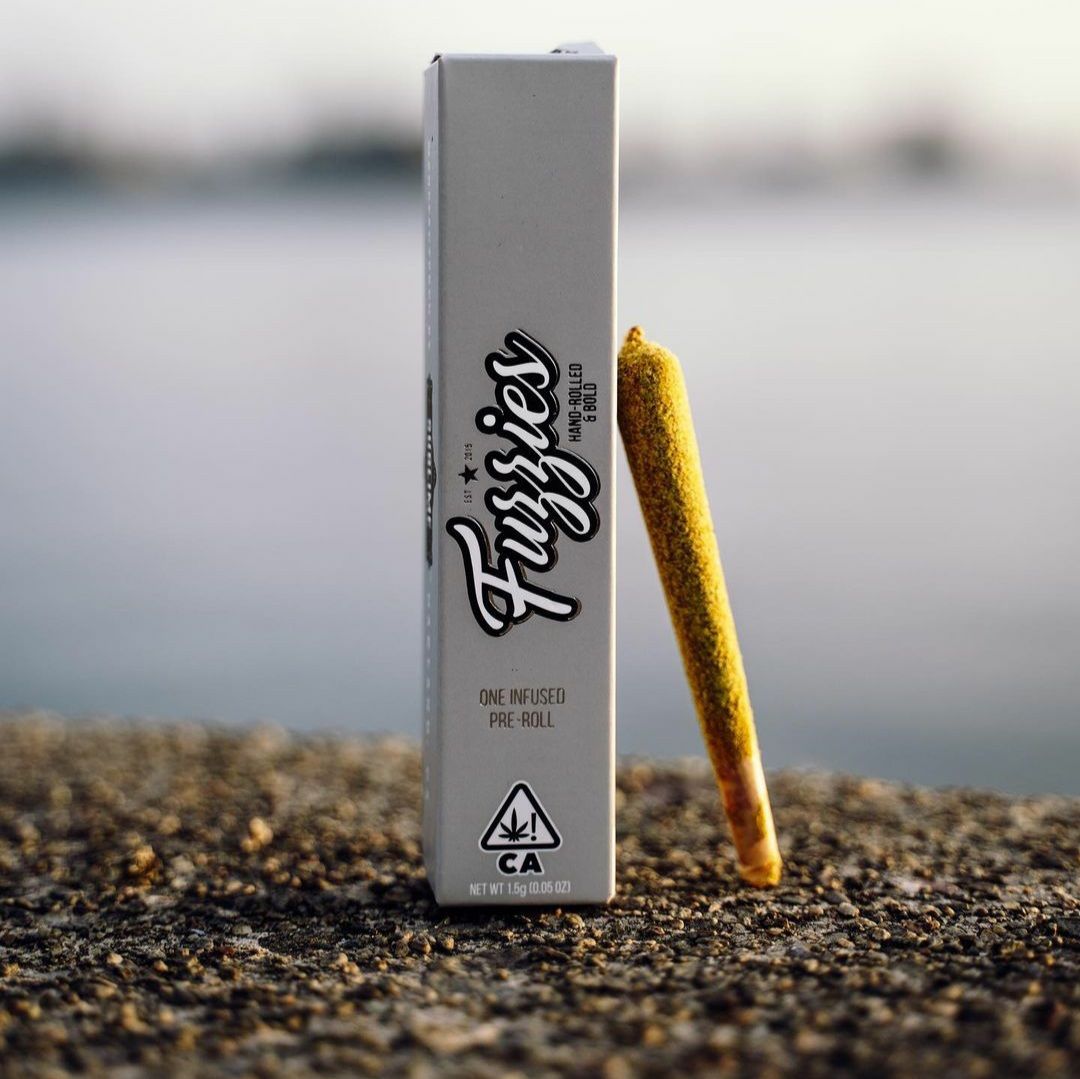1. Fuzzies 1.5g Kief & Wax Infused Pre Roll - Super Silver Haze (S)