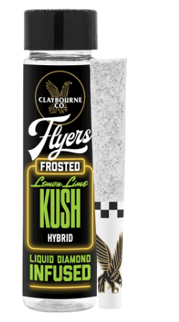 CLAYBOURNE CO LEMON LIME KUSH 2PK X 0.5G INFUSED FROSTED FLYERS PRE-ROLLS HYBRID 1G