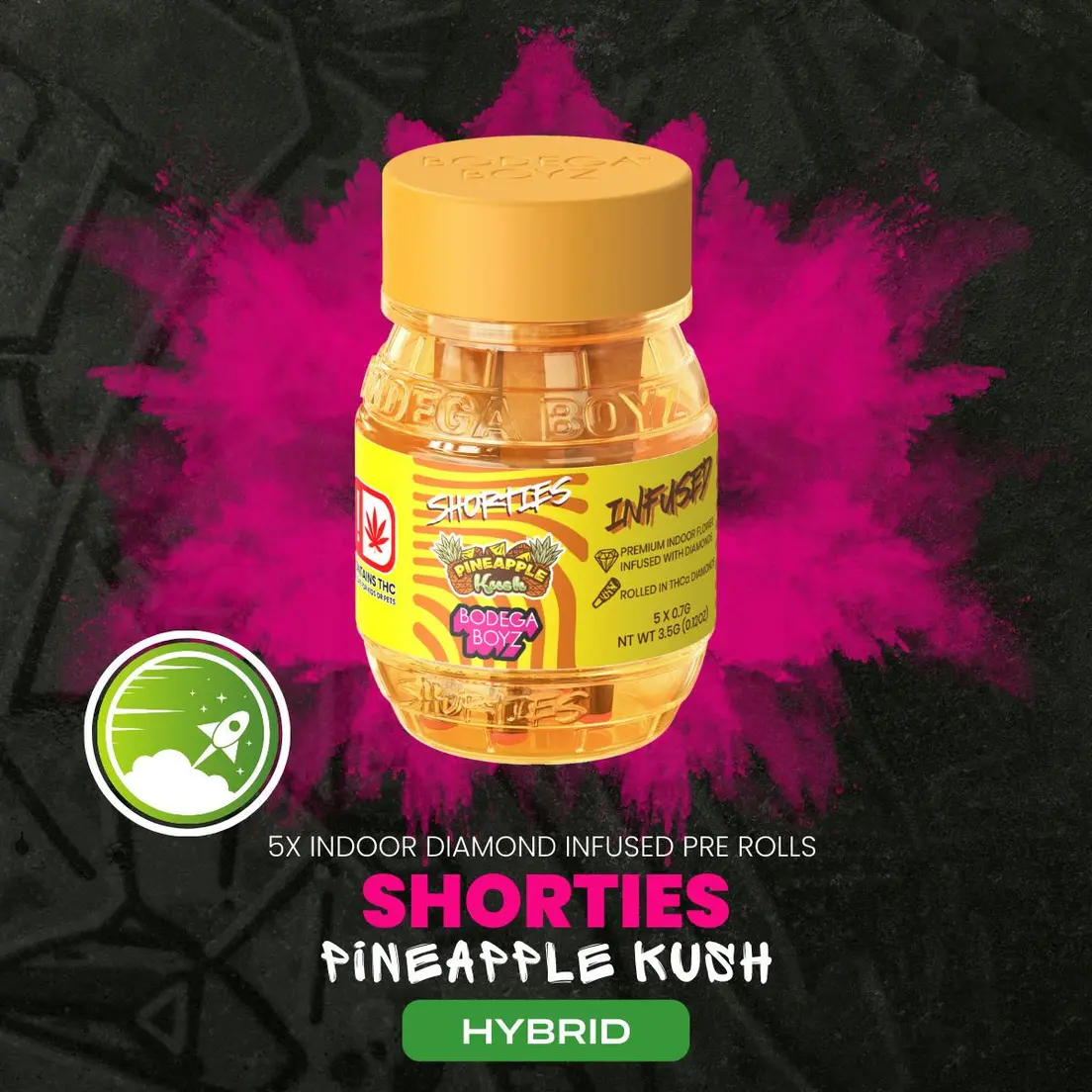 BODEGA BOYS 3.5G SHORTIES PINEAPPLE KUSH