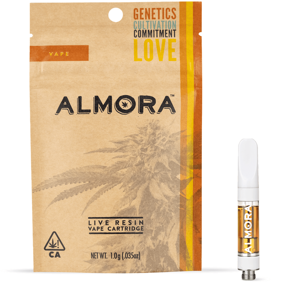 Almora Farm - Live Resin Cart - 1g - CBD 1:1 - Frosted Lime