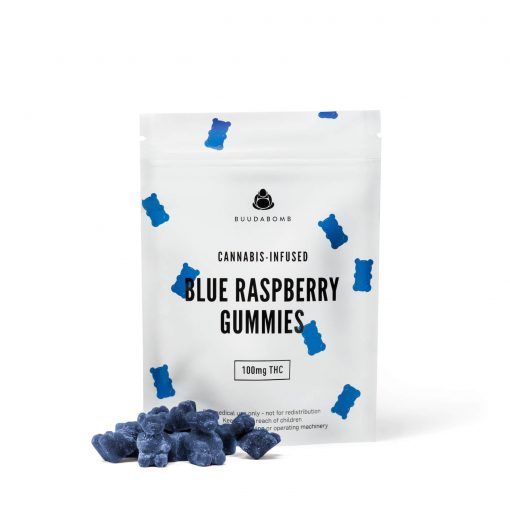 BuudaBomb Blue Raspberry Gummies 100mg