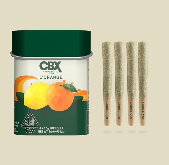 Cannabiotix- L'Orange 4PK Prerolls Tin 2g (S)