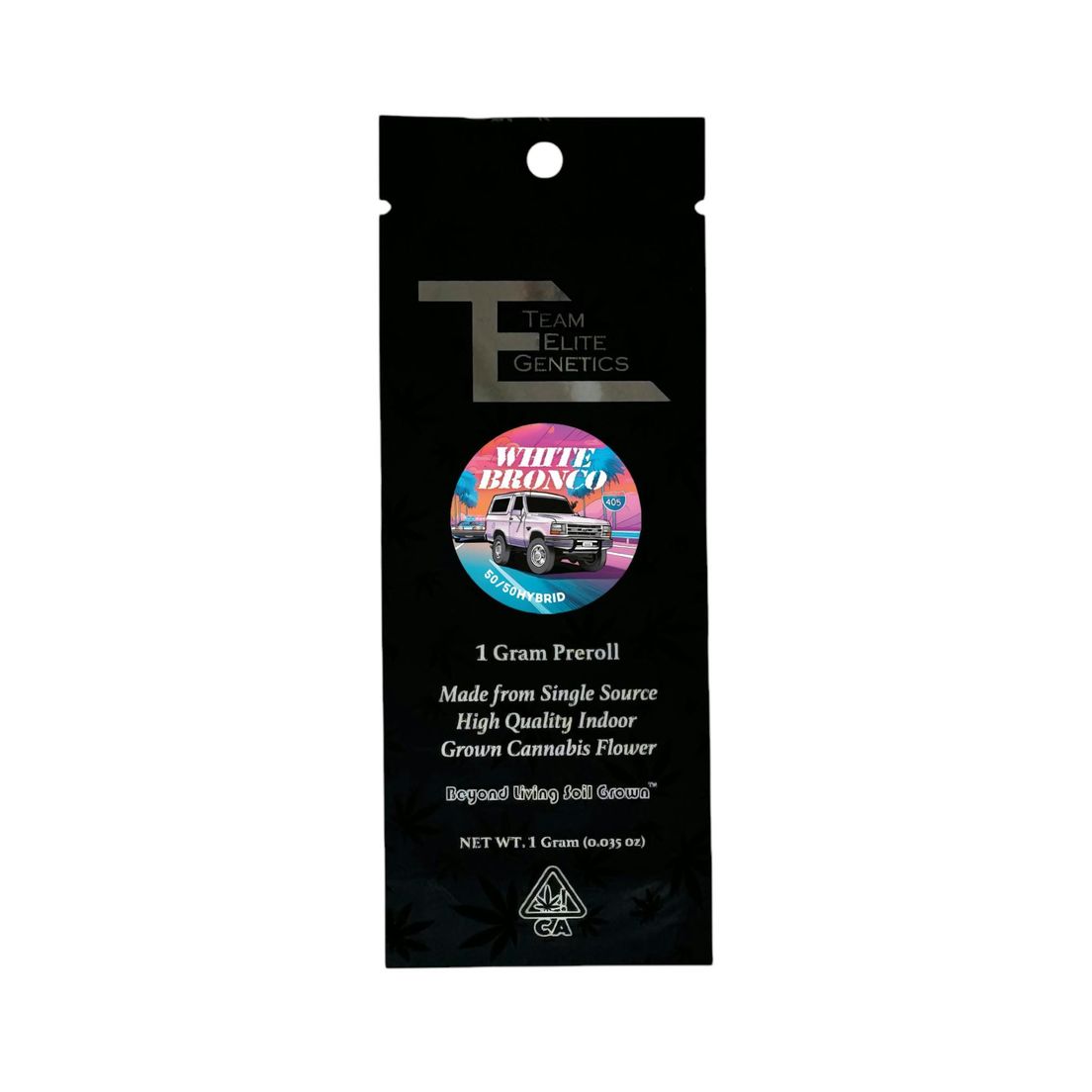 Team Elite Genetics- White bronco Preroll 1g (H)